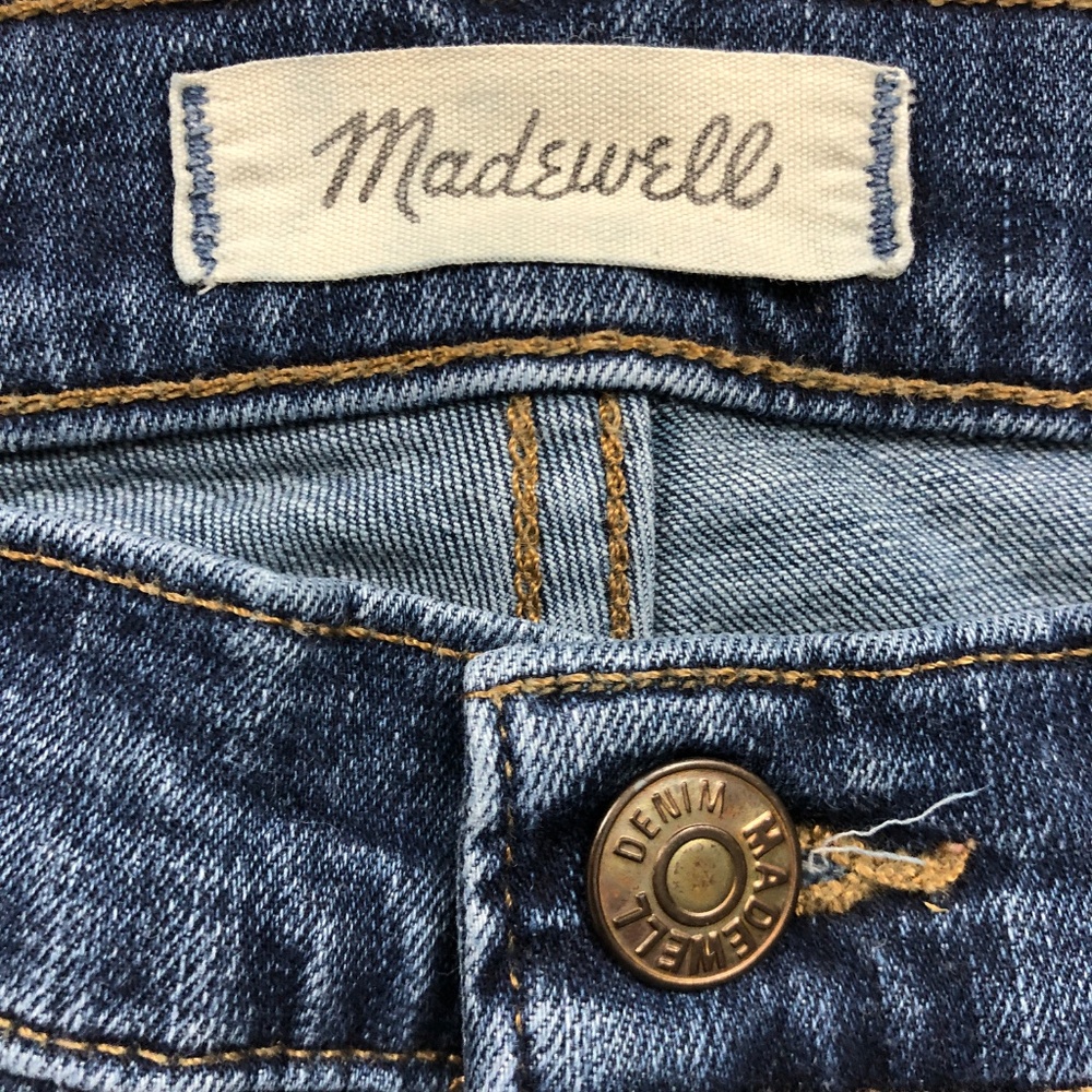 Madewell 10" High-Rise Skinny Blue Jeans Womens 29 Medium Wash Cotton Blend - Picture 8 of 14